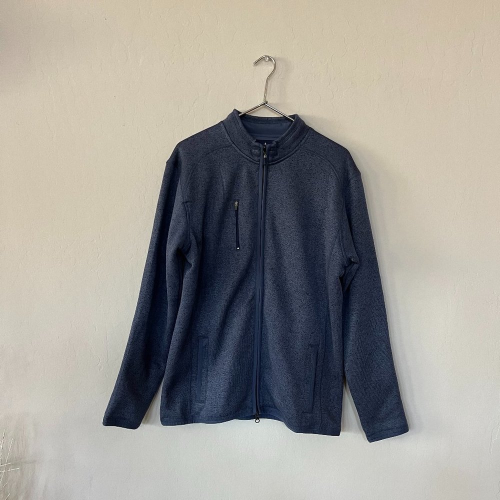 Johnnie-O Boys Zip Up Fleece Jacket, Size 16, Midnight Blue